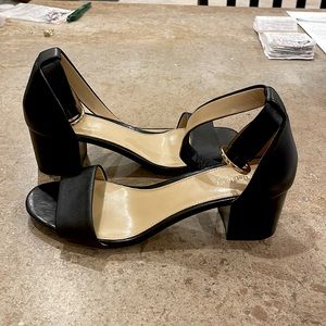 Black leather Micheal Kors Heels